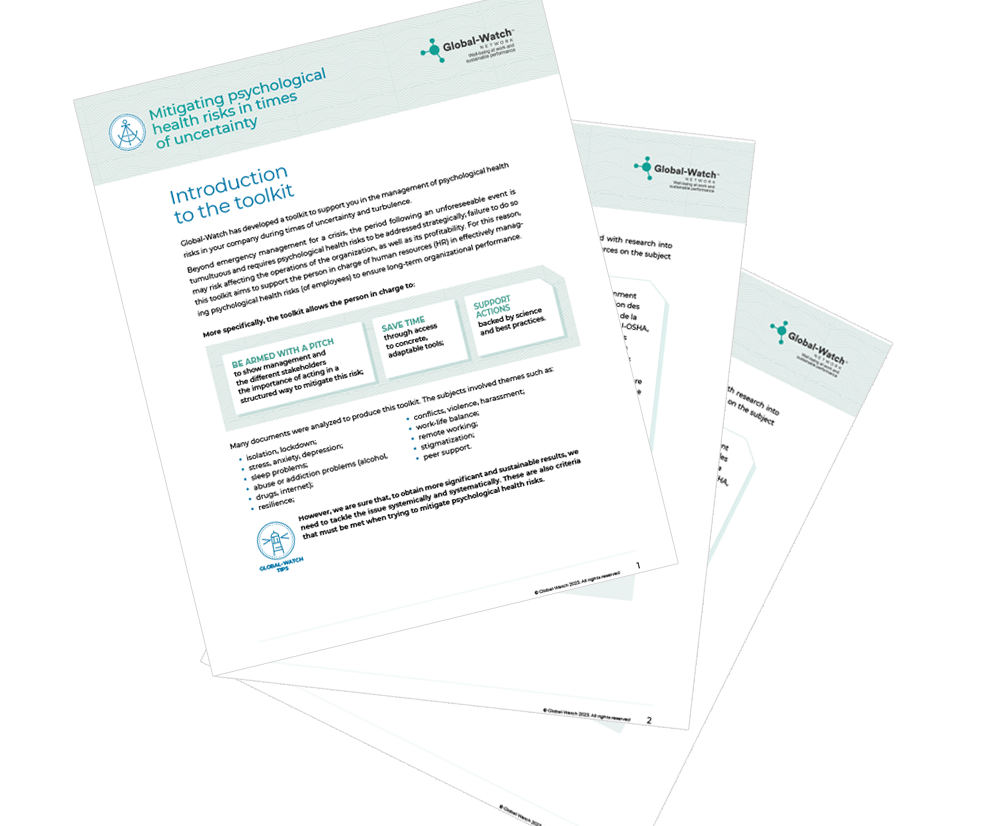 Update of the toolkit Mitigating psychological health risks in times of uncertainty