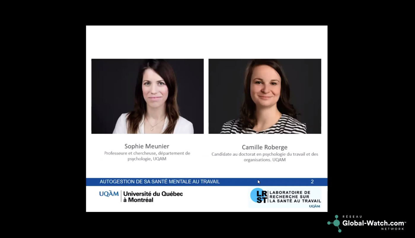 Scientific interpretation - Self-management of mental health at Work - strategies that can be used in a workplace setting (Video 1 of 2)